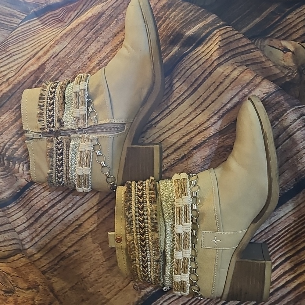 Bull Boxer Danna Tan Boots Size 7 - Picture 3 of 6